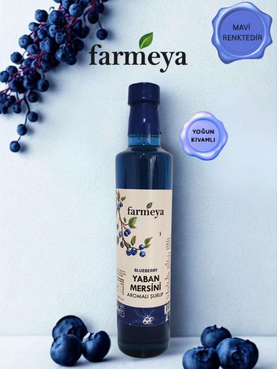 Yaban Mersini Özü 690gr - Yaban Mersini Aromalı Şurup