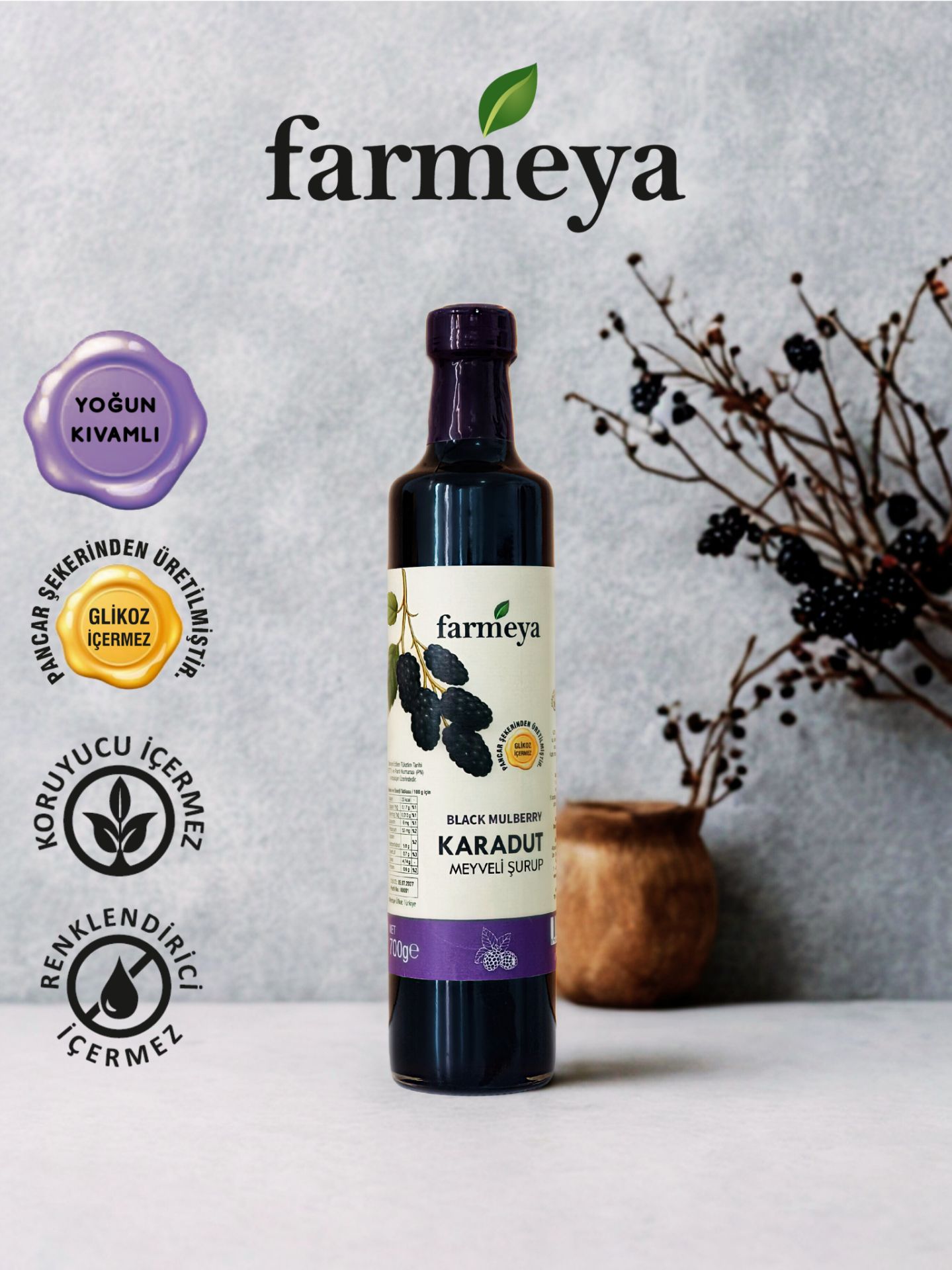 Karadut Özü 700gr - Karadut Meyveli Şurup